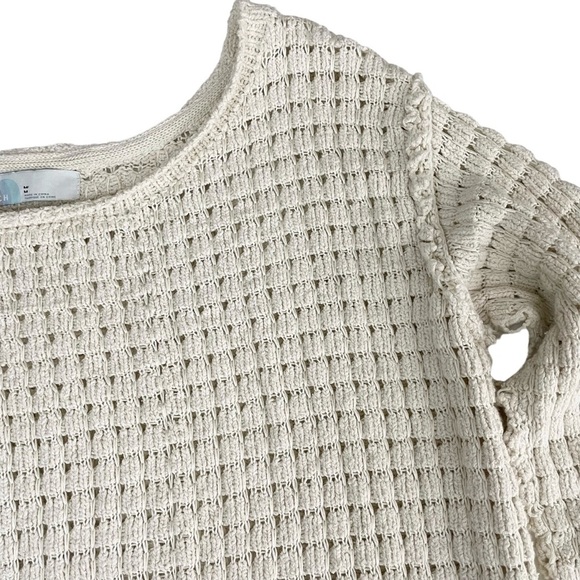 Free People FP Beach Coxy Knit Lightweight Sweater Ivory Medium - Picture 9 of 14